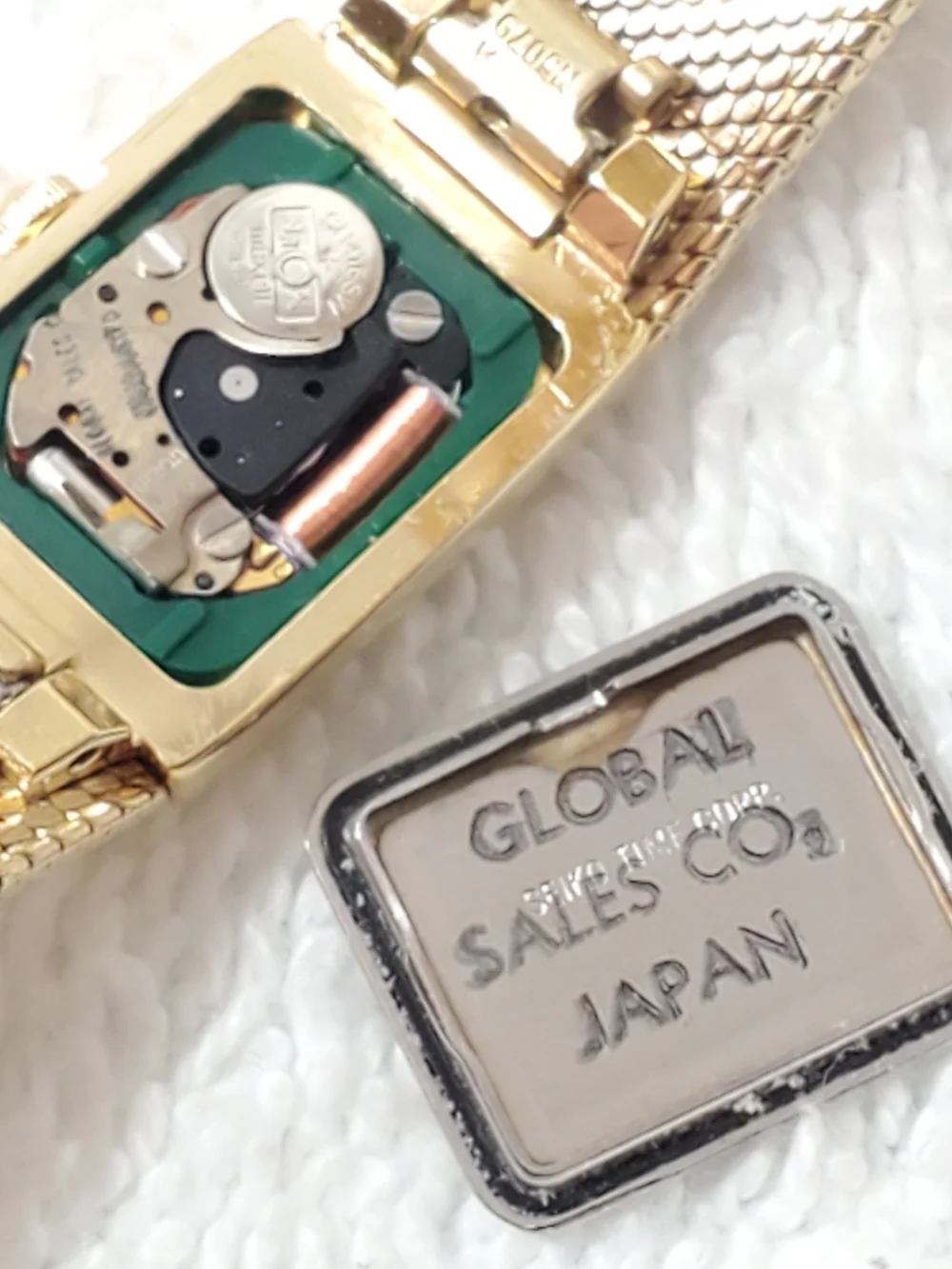Vintage Seiko Women's Quartz Dress Gold Plated Tank Watch Mesh Band 1F20-5C00